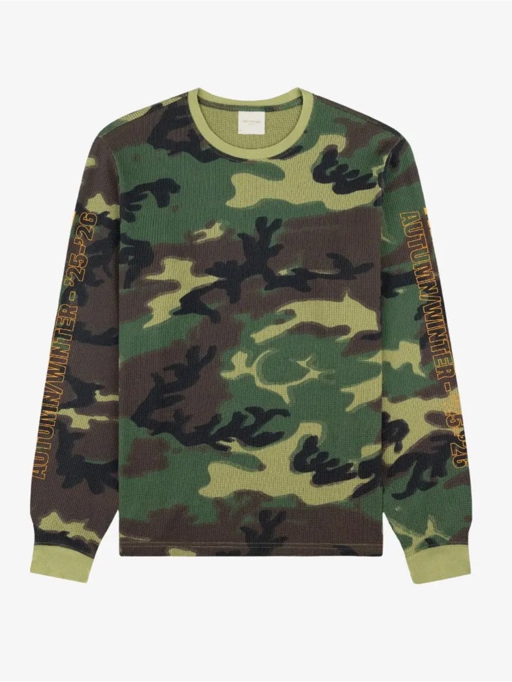 Aime Leon Dore Camo Thermal Long Sleeve Top - Green Camo